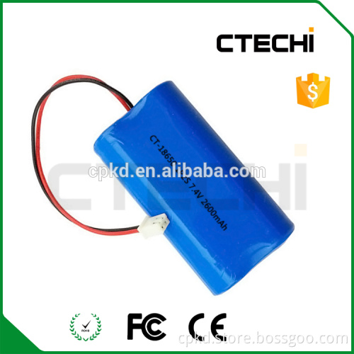 lithium rechargeable battery pack 18650 li ion battery 7.4v 2200mah with factory price